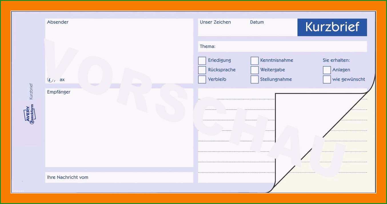 14 kurzbrief vorlage zum ausdrucken