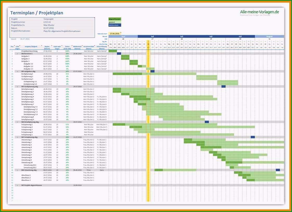 14 zeitplan vorlage word