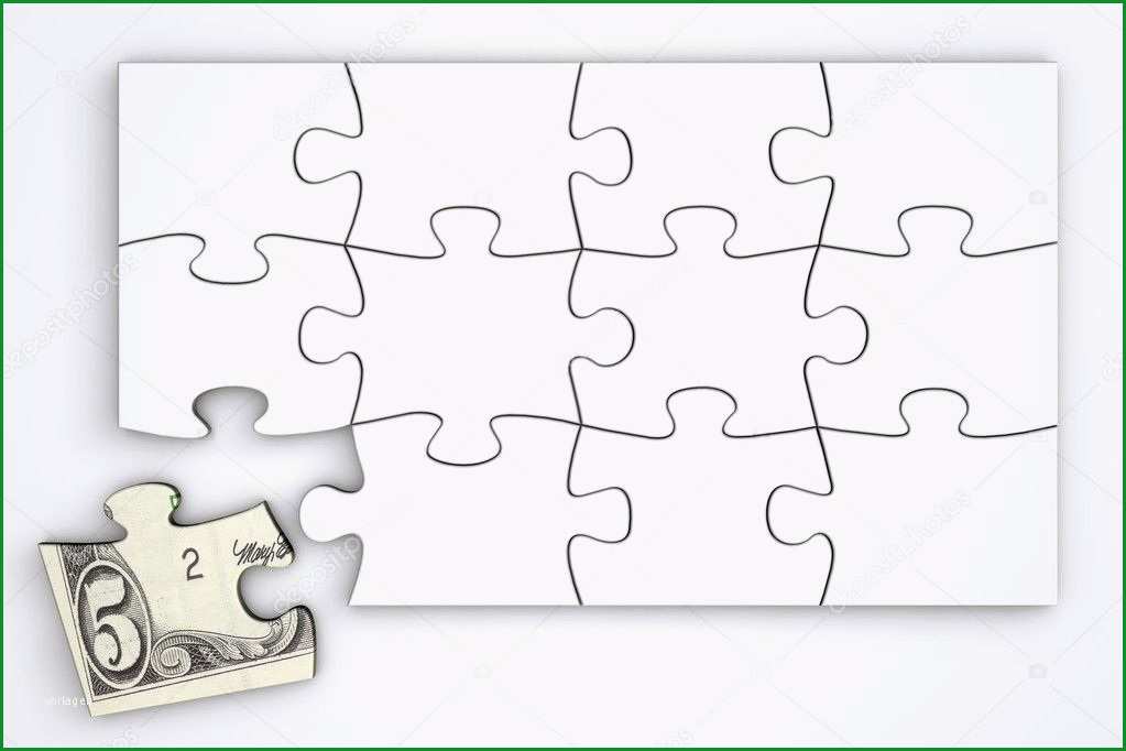 stock photo 5 dollar note puzzle template