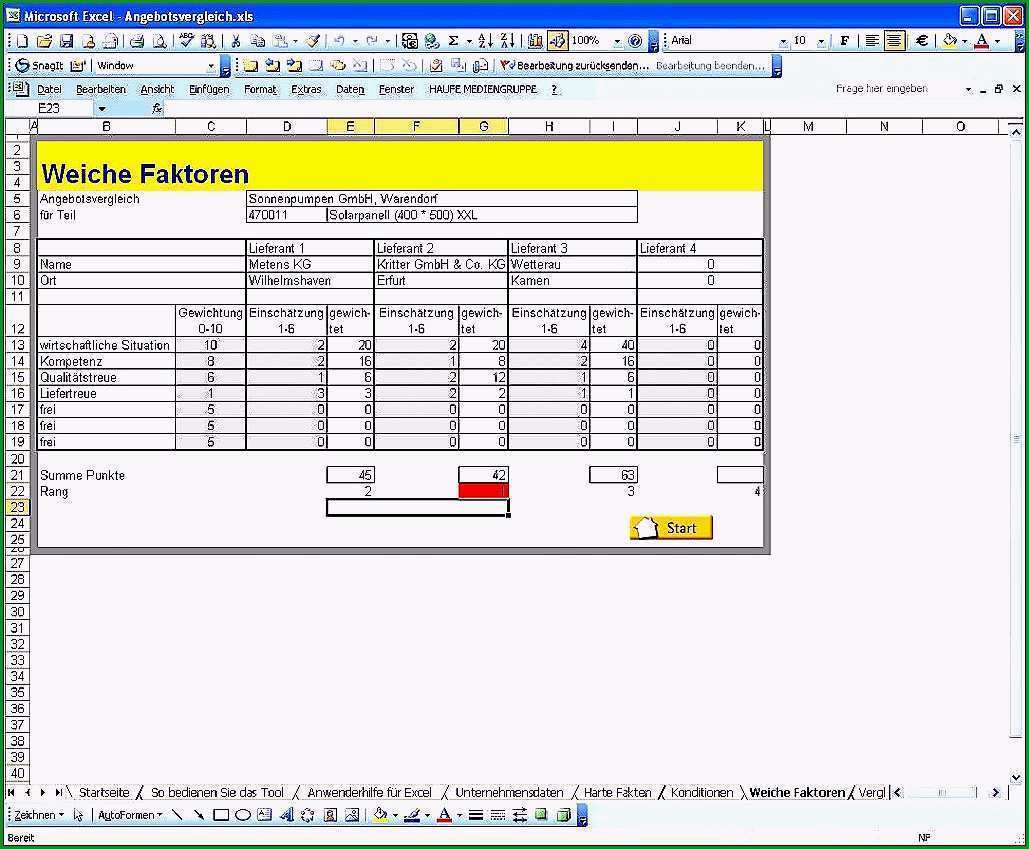 angebotsvergleich excel vorlage kostenlos innerhalb different preiskalkulation im handel