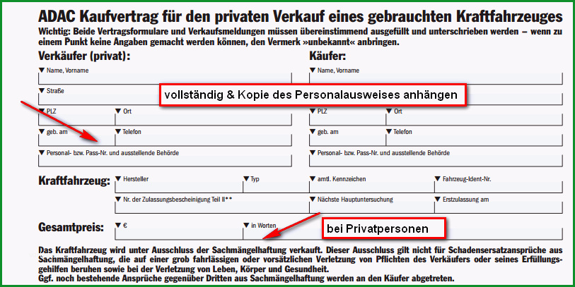 Schockieren Auto Kaufvertag Privat Tipps Mustervertrag Fr