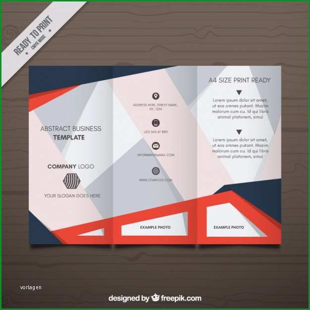 Schockieren Business Faltblatt Vorlage Mit Dekorativen Geometrischen