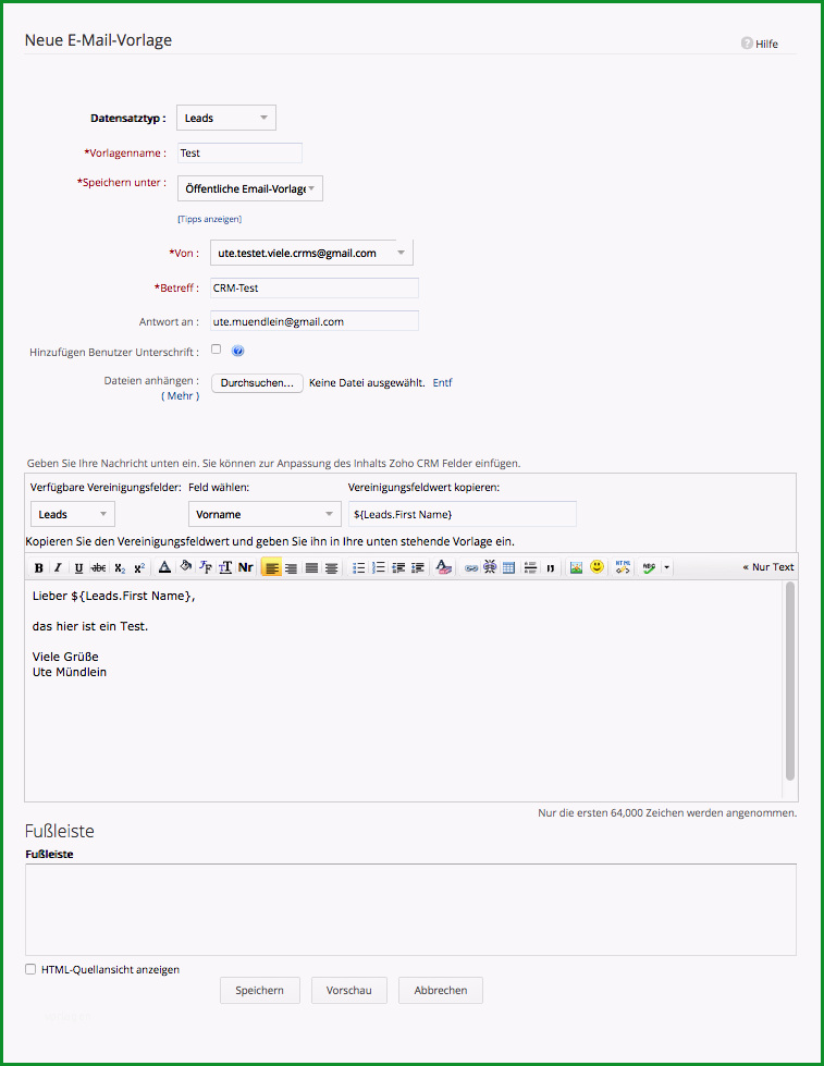 crm tool im test freeversion von zoho