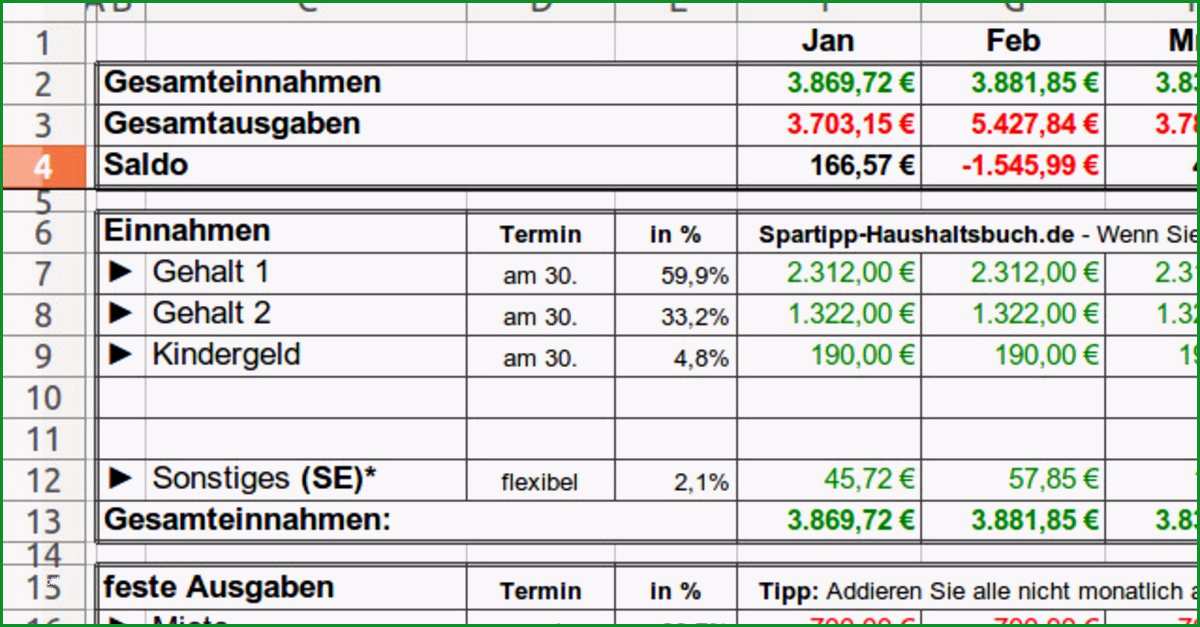 haushaltsbuch excel