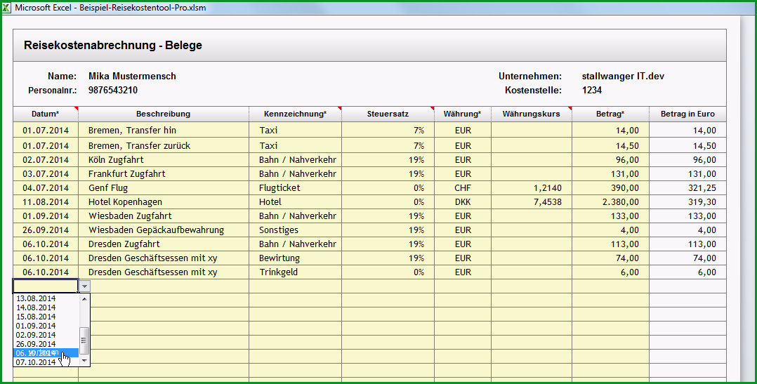 reisekostenabrechnung