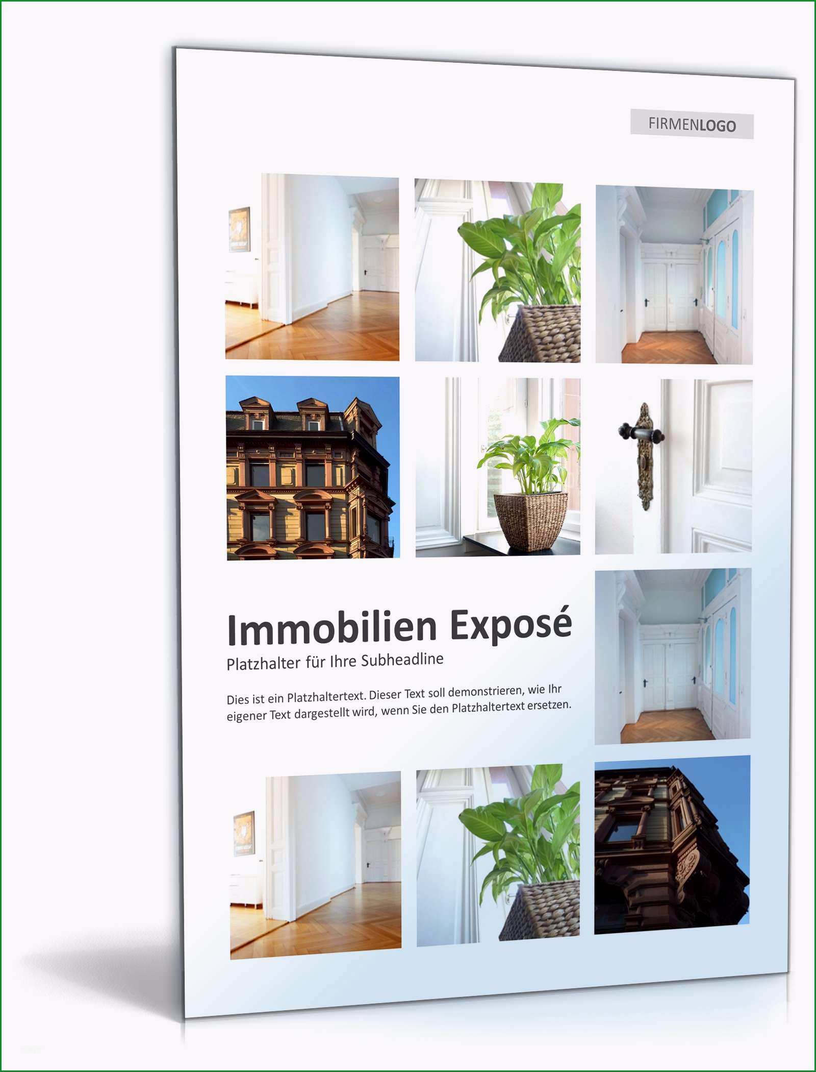 expose immobilien vorlage word