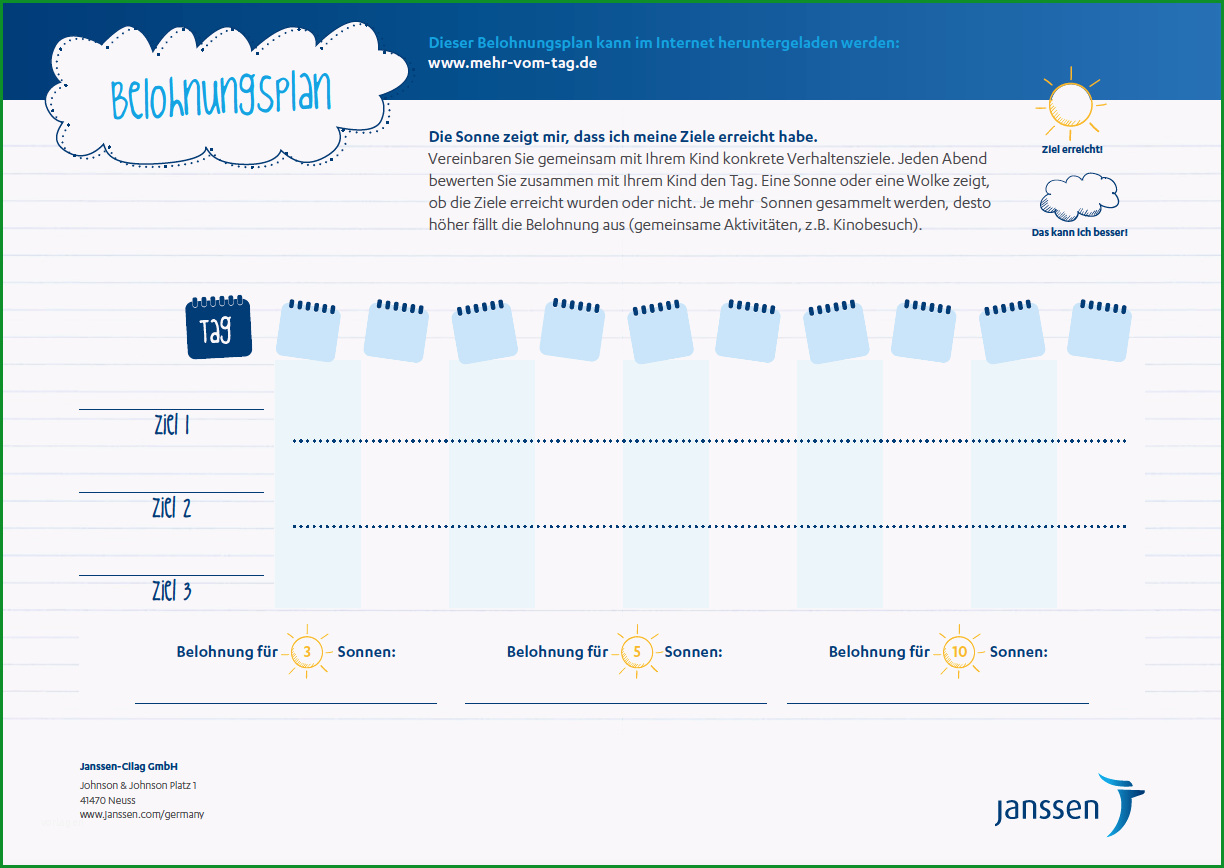 Belohnungstafel Belohnungssystem Kinder Vorlage