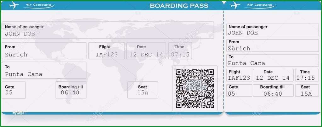 flugticket vorlage schon muster der fluggesellschaft boarding pass ticket