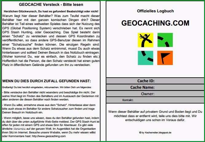 geocaching logbuch vorlage word