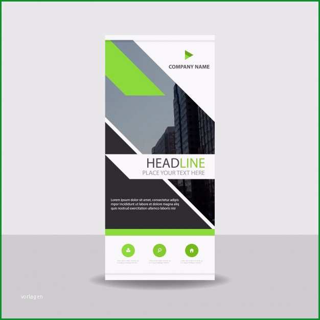 grune dreieck kreative roll up banner vorlage