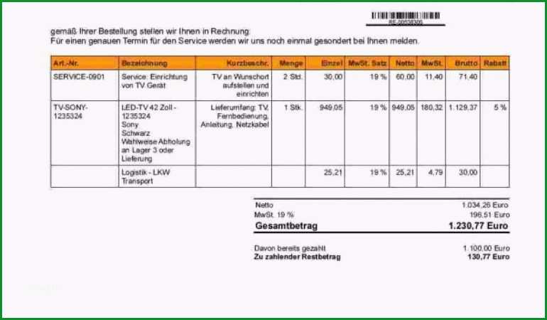 guv rechnung vorlage kostenlos