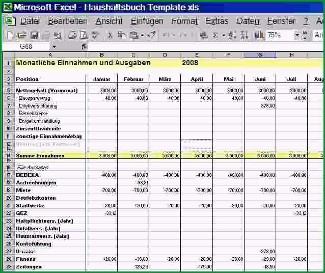 haushaltsbuch fuhren vorlage inspiration 9 haushaltsbuch excel vorlage