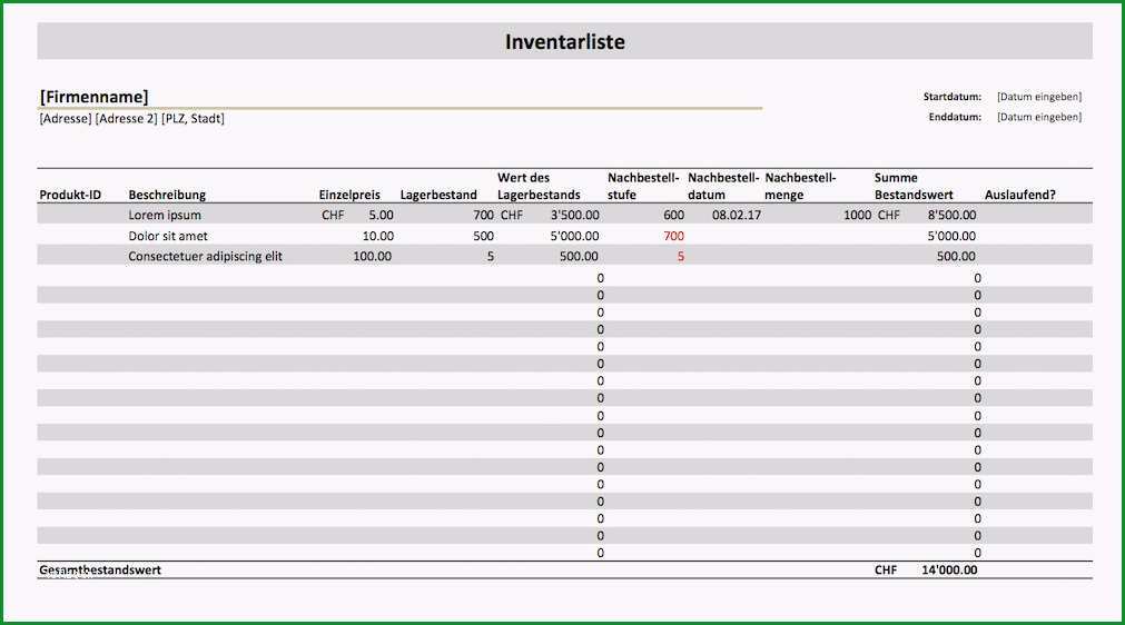 Schockieren Inventur Excel Vorlage Freeware – De Excel