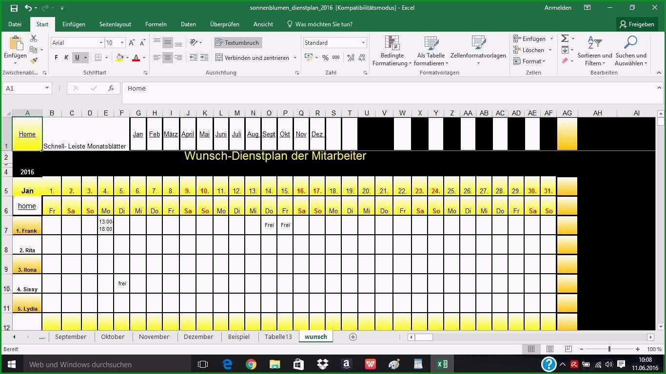 jahres nstplan excel vorlage