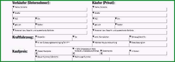 kaufvertrag vorlage auto