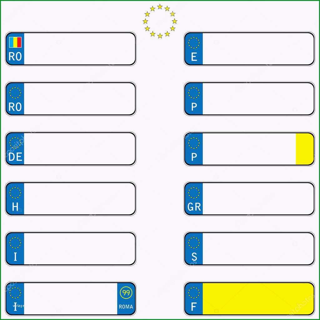 stock illustration license plates