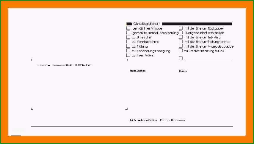kurzbrief muster