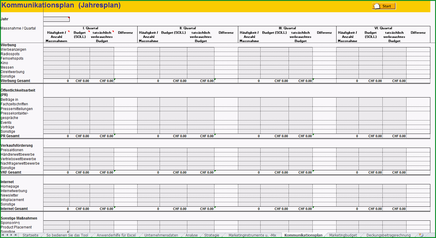 Schockieren Marketingplan Erstellen Excel Vorlage Zum Download