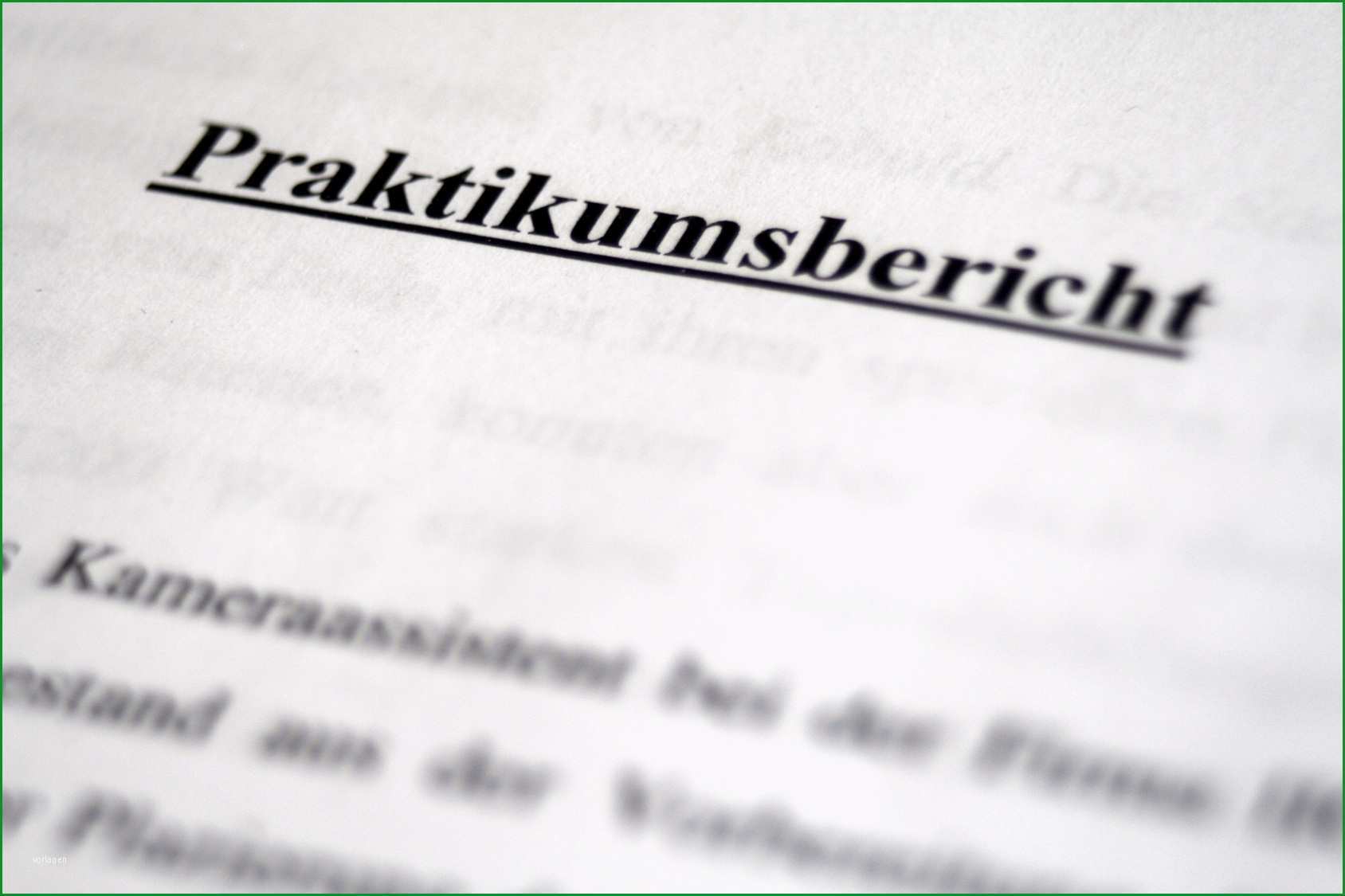 praktikumsbericht muster