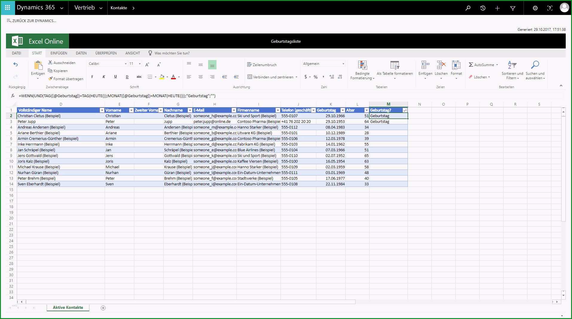 statistik excel beispiele