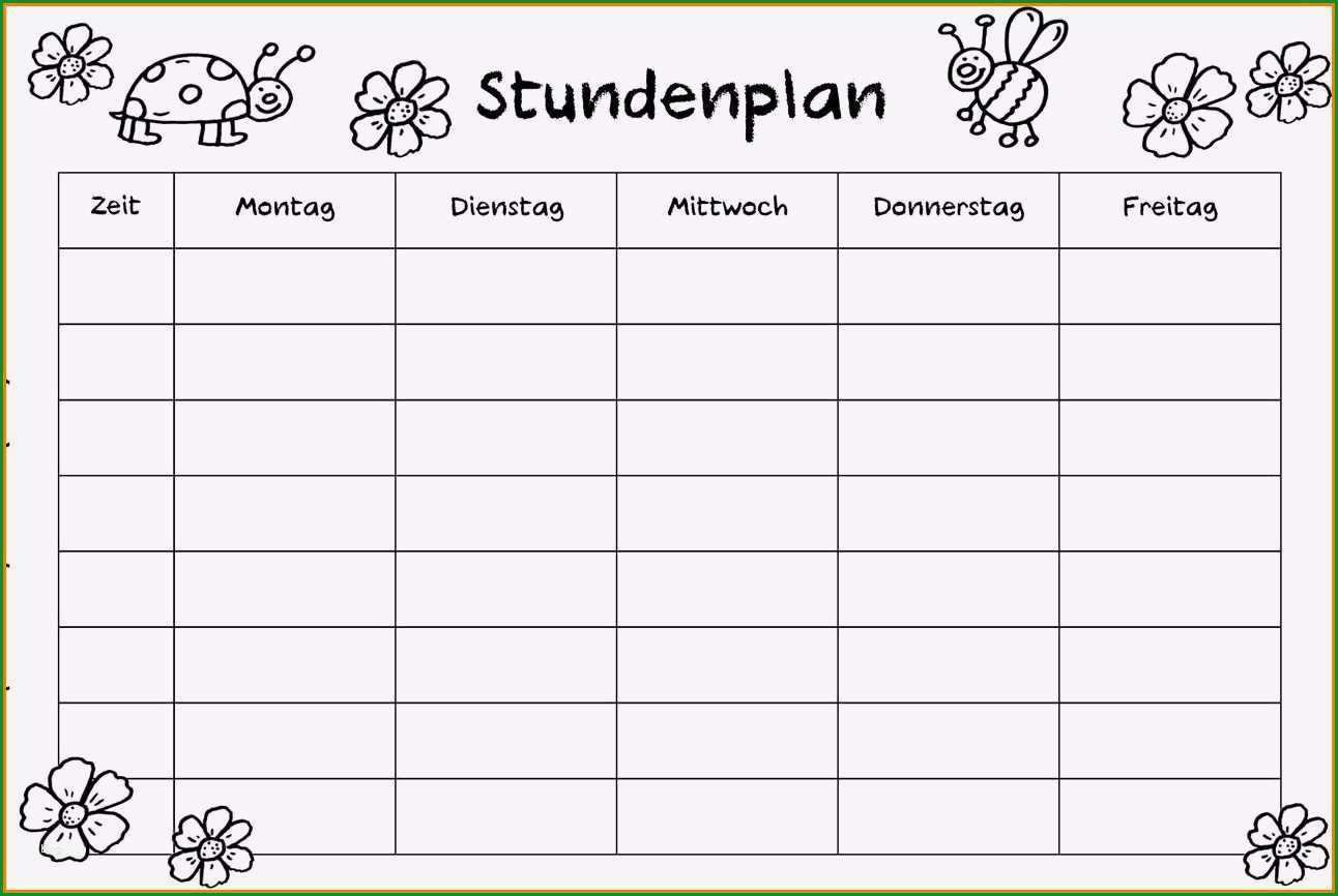 stundenplan vorlage