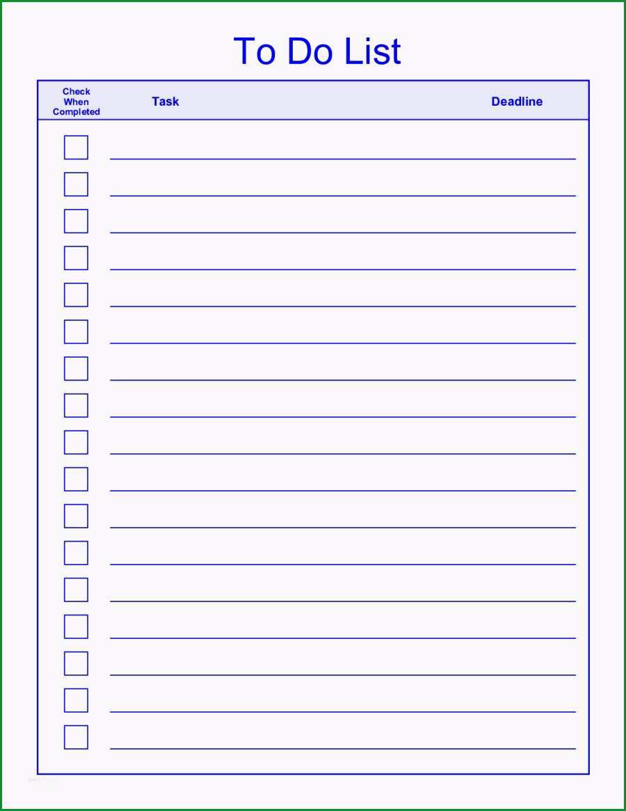 to do liste vorlage word neu things to do list template pdf