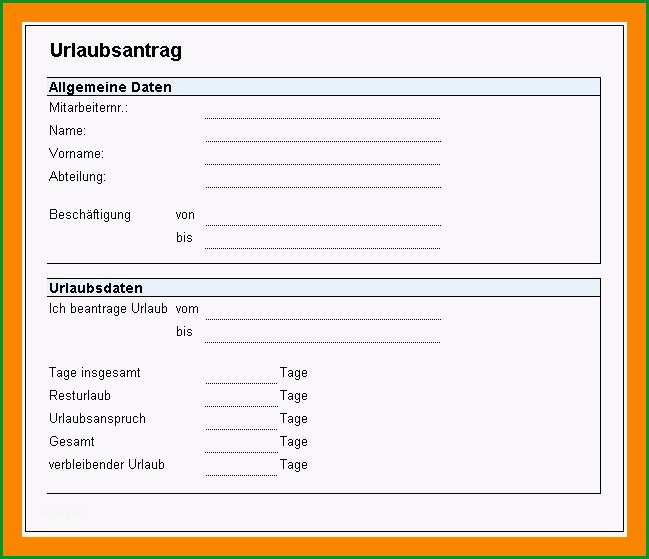 urlaubsantrag vorlage 2018 wunderbare 9 urlaubsantrag vorlage