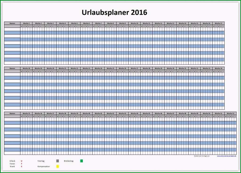 urlaubsplaner excel vorlage