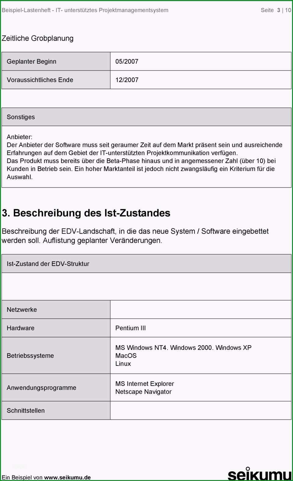 11 lastenheft vorlage
