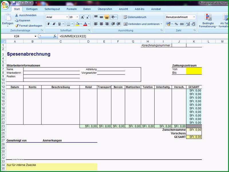 spesenabrechnung lkw fahrer vorlage