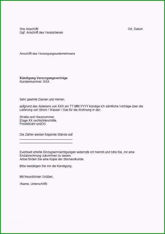 14 kundigung telekom vorlage word