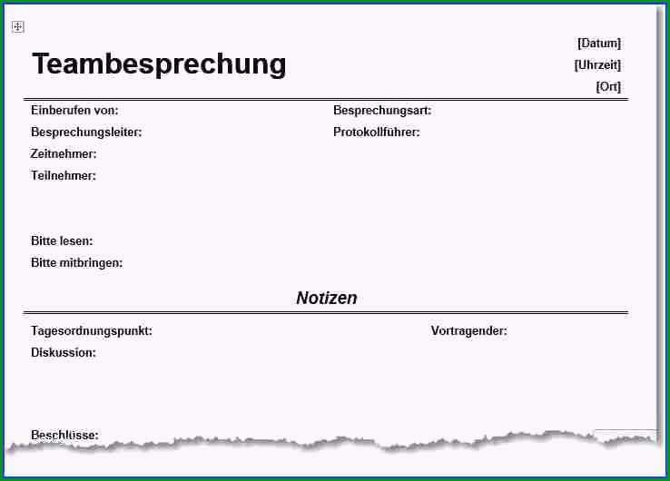 14 protokoll vorlage word