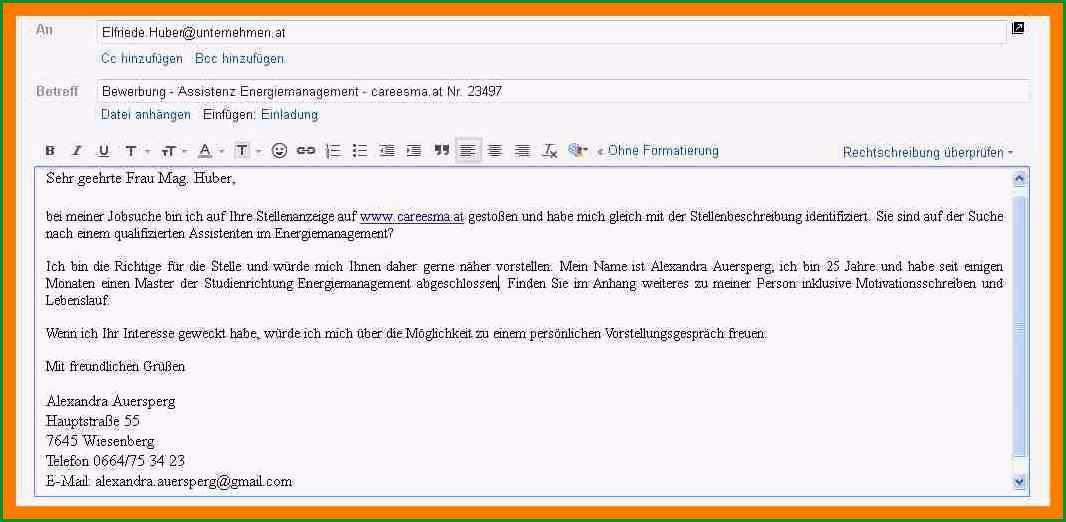 16 anschreiben email bewerbung