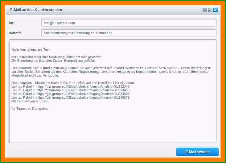 16 bestellung per e mail vorlage