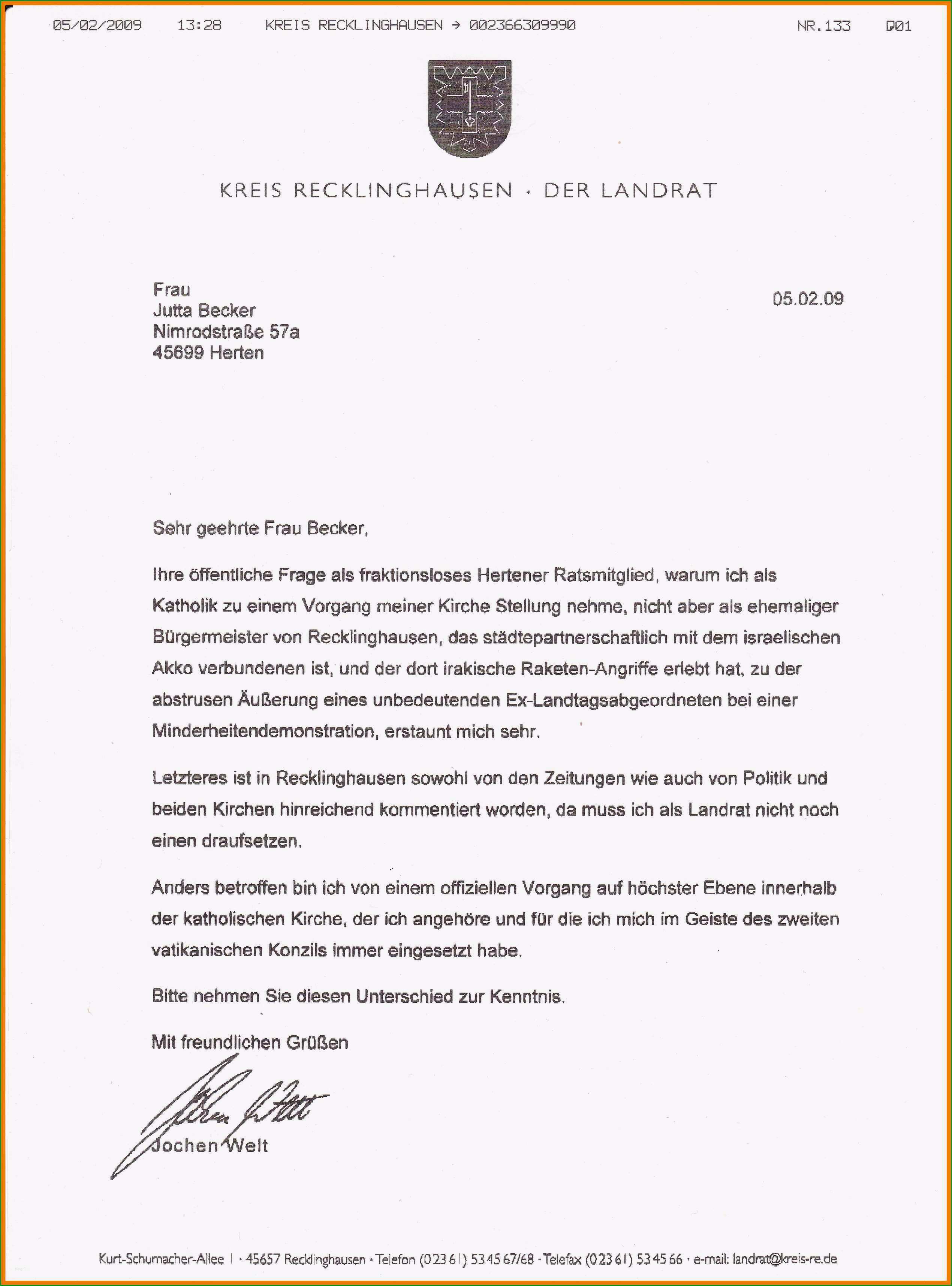 17 formlicher brief vorlage