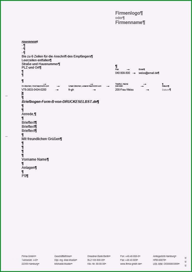 17 privater geschaftsbrief vorlage word