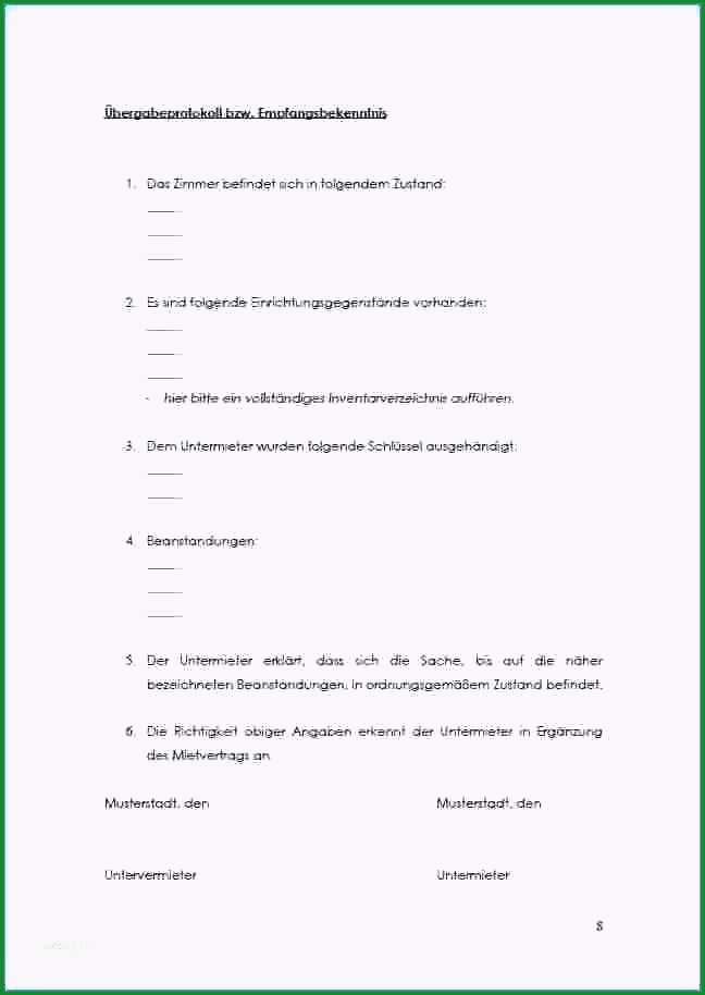 20 untermietvertrag kundigung vorlage