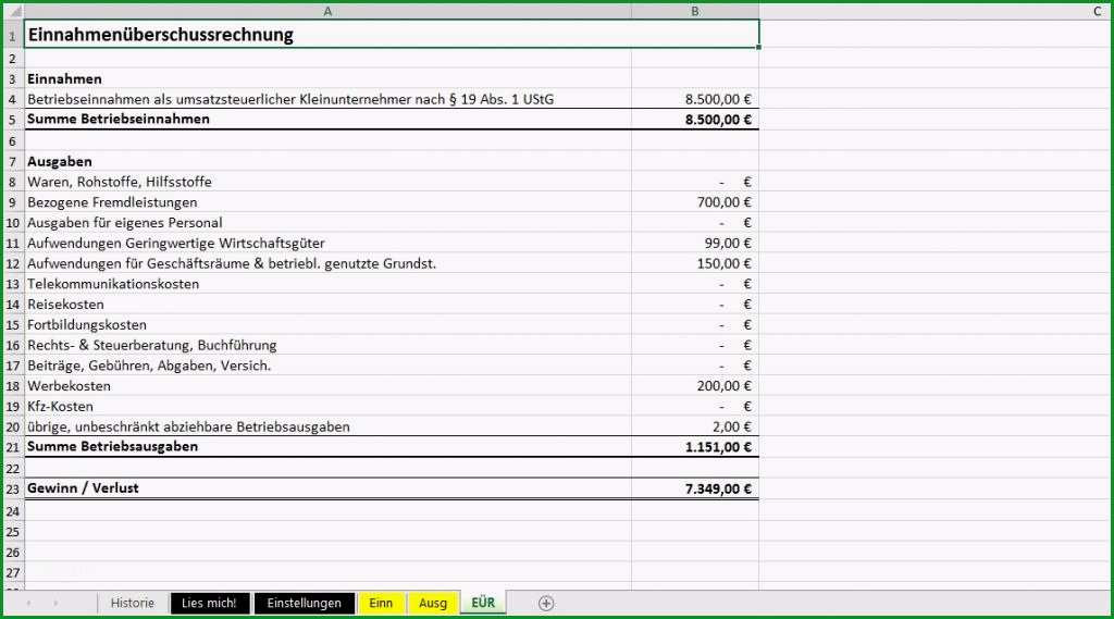 eigenbeleg vorlage excel