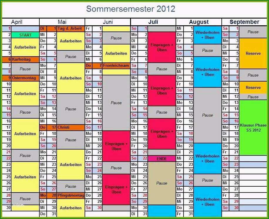 7 zeitplan erstellen vorlage