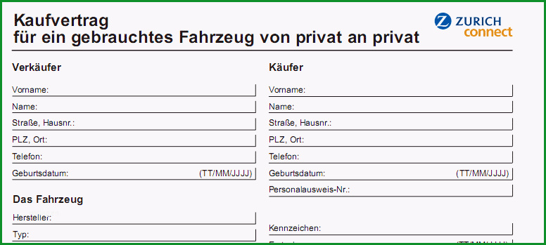 Selten Auto Kaufvertrag Vorlage Zum Ausdrucken