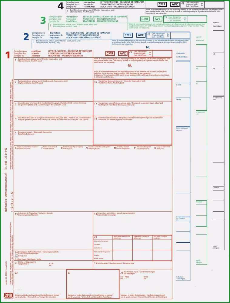 cmr frachtbrief muster