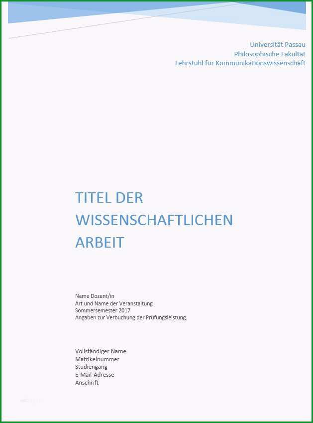 deckblatt hausarbeit vorlage hubsch deckblatt wissenschaftliche hausarbeit