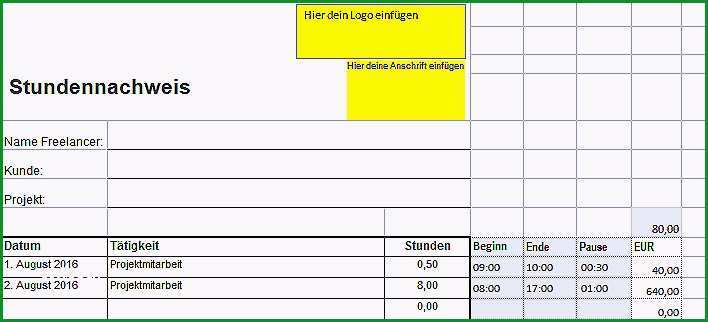 erstaunliche modelle der rapportzettel vorlage handwerk