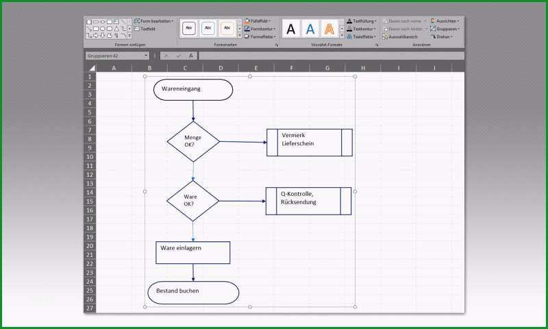 flussdiagramm excel vorlage