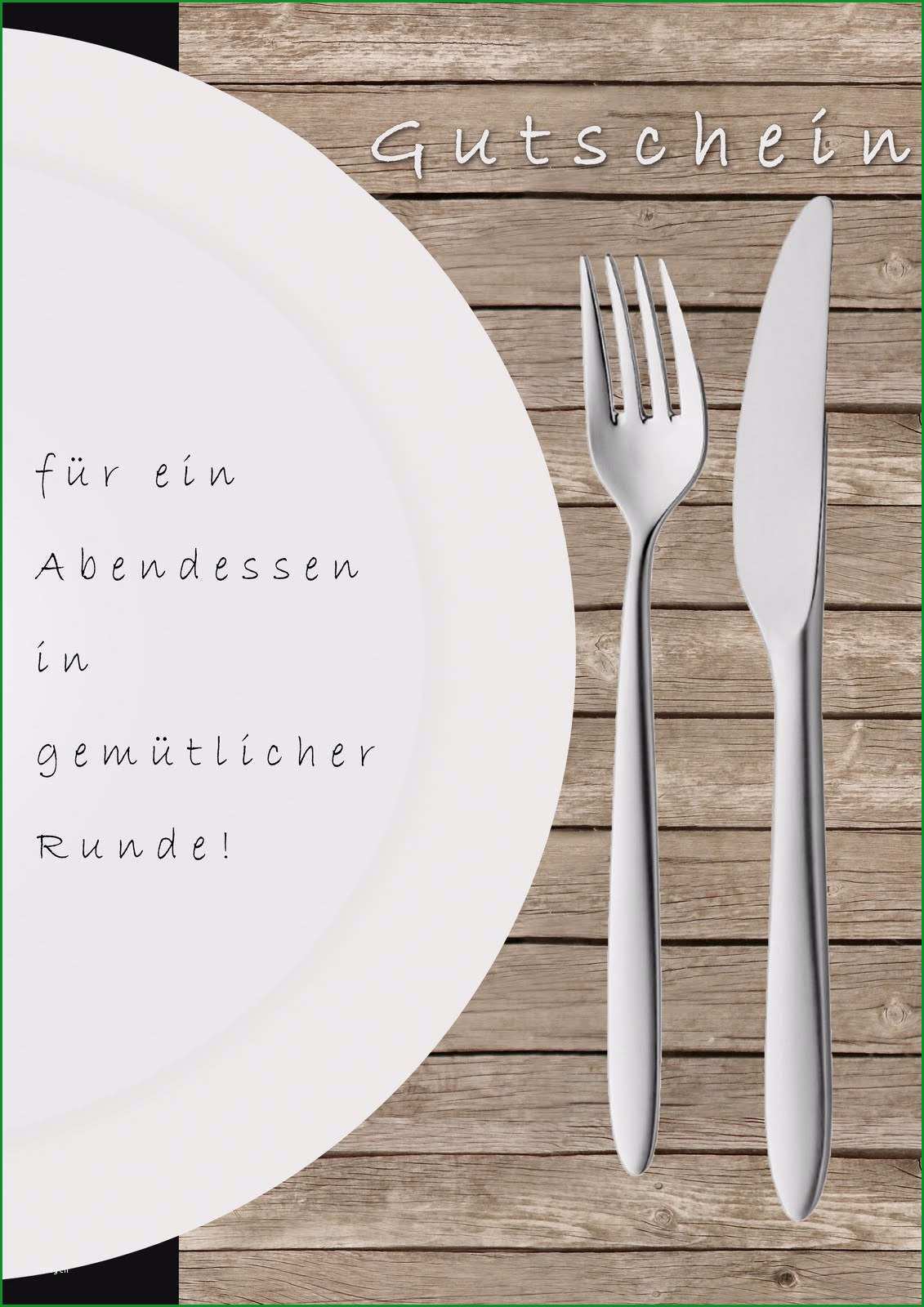 gutschein essen vorlage word