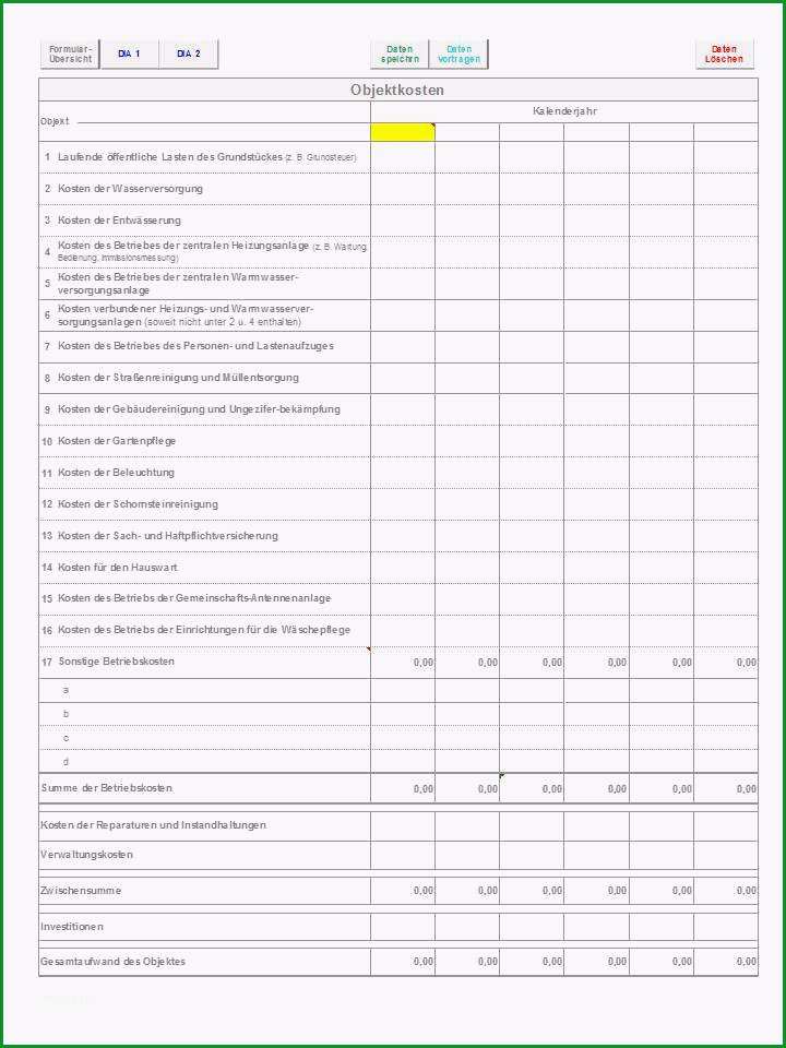 investitionsrechnung immobilien excel vorlage