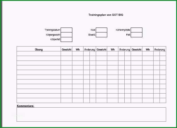 kostenlose excel trainingsplan vorlage fur noch schnelleres muskelwachstum optimiert und erprobt