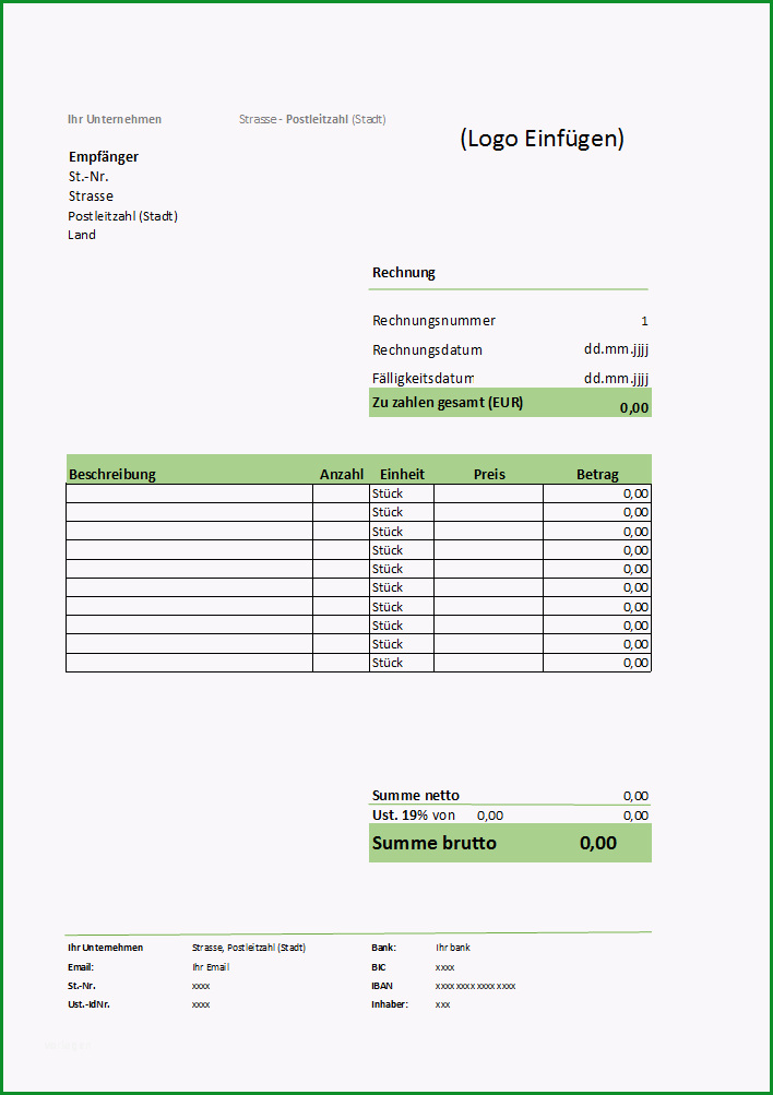 kostenlose rechnungsvorlage herunterladen deutsche rechnungsvorlageexcel vorlage rechnung 2