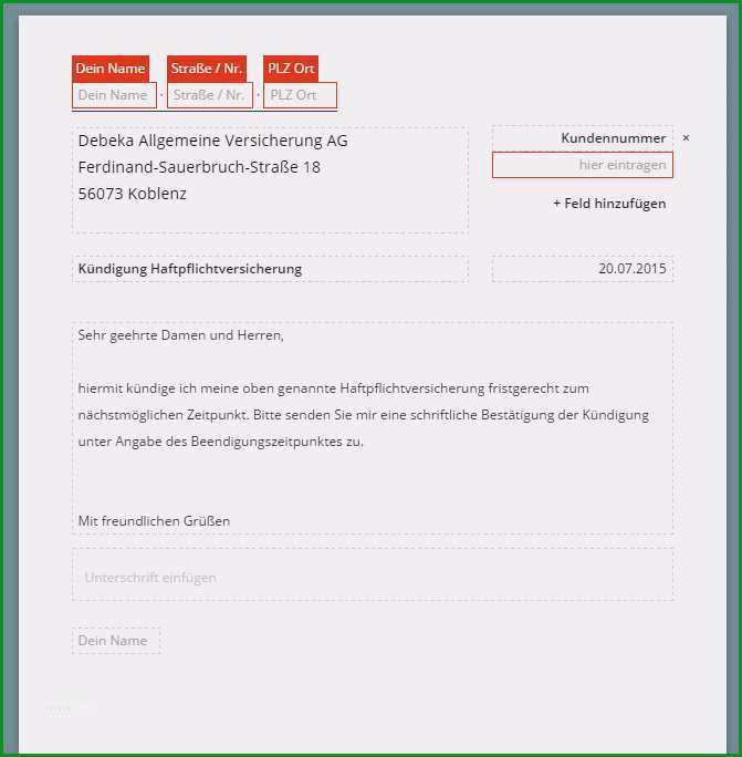 kundigung private krankenversicherung vorlage einzigartig einvernehmliche kundigung vorschriften anspruche vorlage