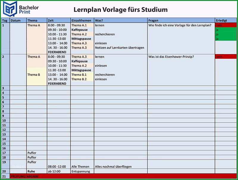 lernplan erstellen